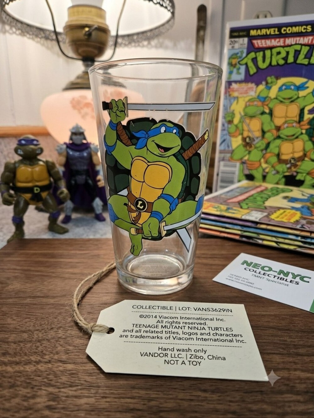 2014 Teenage Mutant Ninja Turtles Leonardo 16oz Glass Tumbler